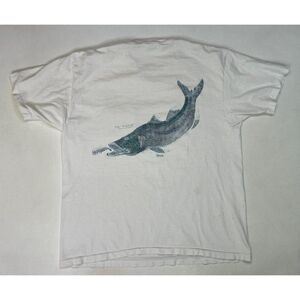 VINTAGE The Snook Fish 1992 Graphic Pocket T-shirt Men Large 90s Single Stitch